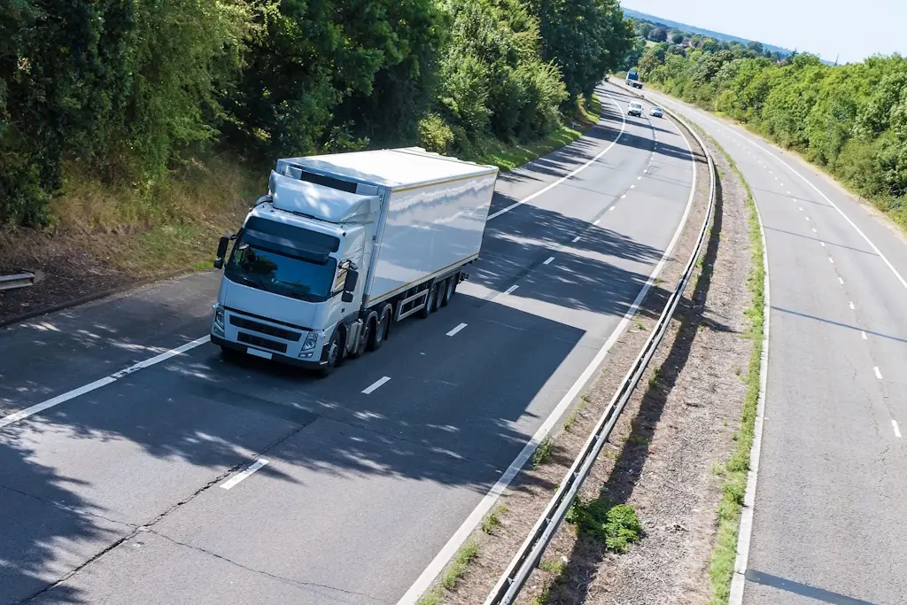 moving truck on the road