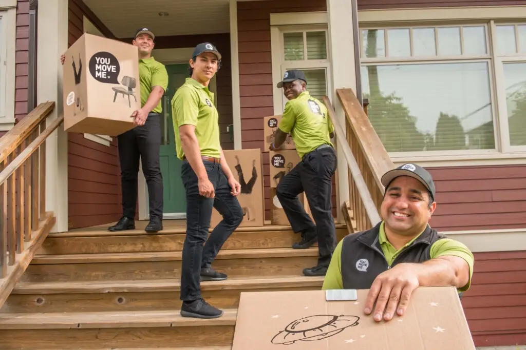 moving crew outside home