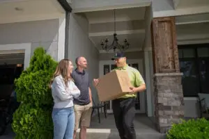 local mover walking by home owners
