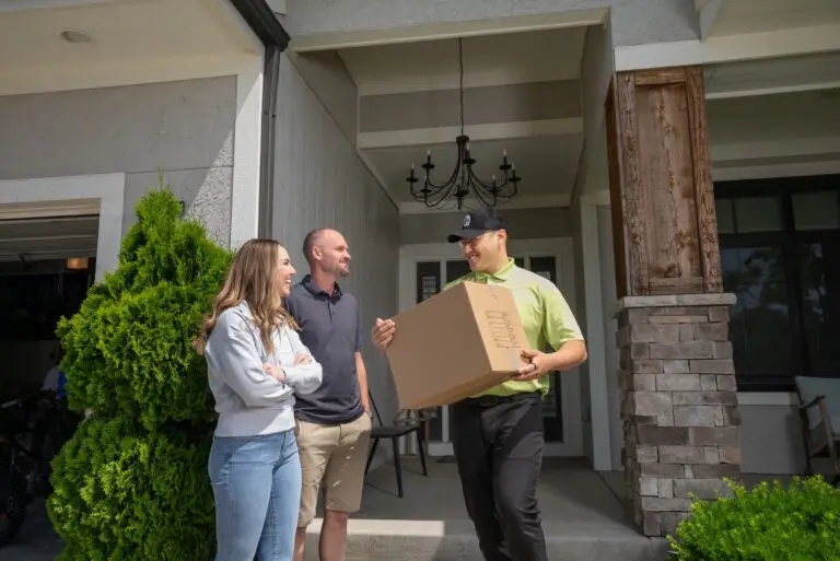 local mover walking by home owners