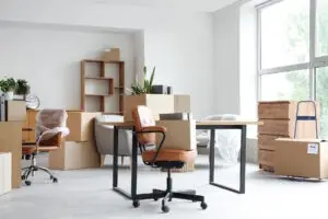 office packed for move