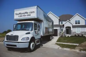 You Move Me moving truck in front of home