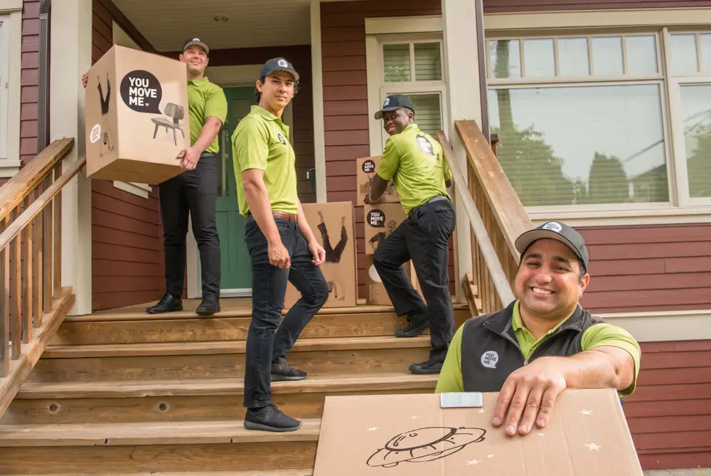 movers outside home